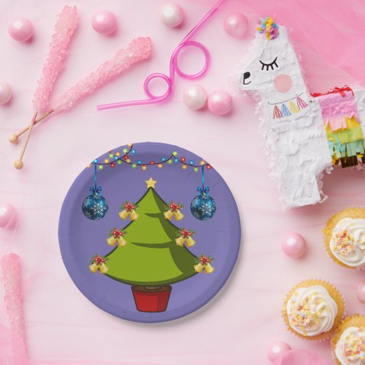 Assiettes En Carton Plaques en papier de Noël, arbre (Fête)