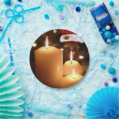 Assiettes En Carton Plaques en papier de Noël, bougie de Noël (Fête)