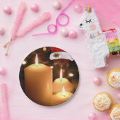 Assiettes En Carton Plaques en papier de Noël, bougie de Noël (Fête)