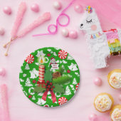 Assiettes En Carton Plaques en papier de Noël, Bougie, Menthe poivrée (Fête)