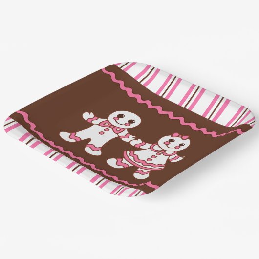 Assiettes En Carton Plaques en papier de Noël Cookies (Angulaire)