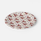 Assiettes En Carton Plaques en papier de Noël de rennes (Angle)