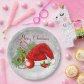 Assiettes En Carton Plaques en papier de Noël Festive de Santa Hat (Fête)