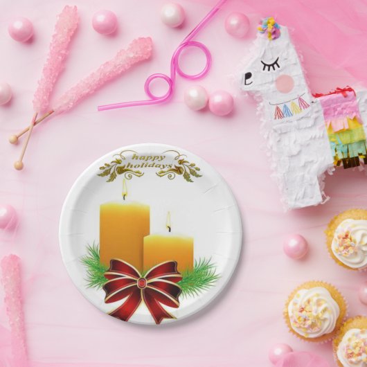 Assiettes En Carton Plaques en papier de Noël, Joyeuses fêtes (Fête)