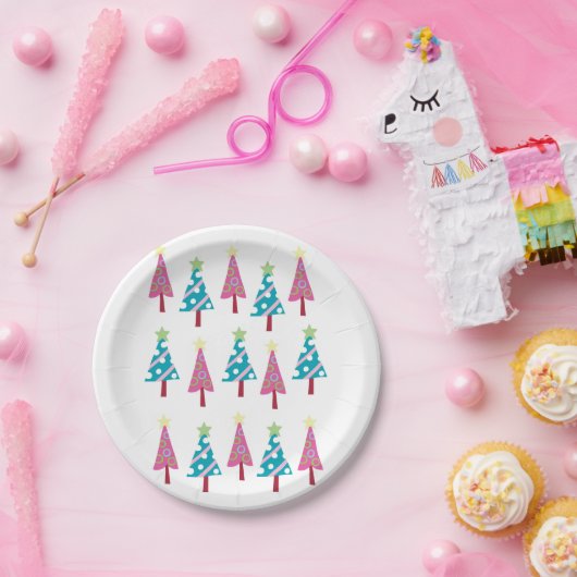 Assiettes En Carton Plaques en papier de Noël, Joyeux arbres de NoëlRo (Fête)