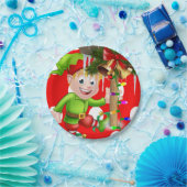 Assiettes En Carton Plaques en papier de Noël, Joyeux elfes de Noël (Fête)