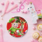Assiettes En Carton Plaques en papier de Noël, Joyeux elfes de Noël (Fête)