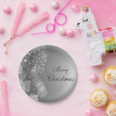 Assiettes En Carton Plaques en papier de Noël, Joyeux Noël Argent (Fête)