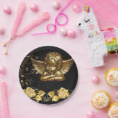 Assiettes En Carton Plaques en papier de Noël, Joyeux Noël Or Angel (Fête)