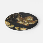 Assiettes En Carton Plaques en papier de Noël, Joyeux Noël Or Angel (Angle)