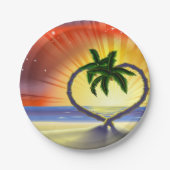 Assiettes En Carton Plaques en papier de palmiers couchés (Devant)