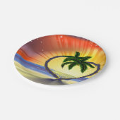 Assiettes En Carton Plaques en papier de palmiers couchés (Angle)