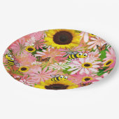Assiettes En Carton Plaques en papier de papillon de tournesol (Angle)
