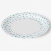 Assiettes En Carton Plaques en papier de papillons Turquiose (Angle)