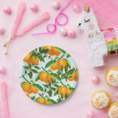 Assiettes En Carton Plaques en papier de petites oranges (Fête)