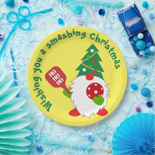 Assiettes En Carton 🎅 Plaques en papier de pickleball de Noël (Fête)