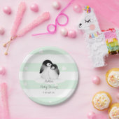 Assiettes En Carton Plaques en papier de pingouin à menthe (Fête)