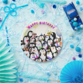 Assiettes En Carton Plaques en papier de pingouin d'anniversaire (Fête)