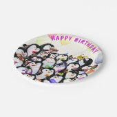 Assiettes En Carton Plaques en papier de pingouin d'anniversaire (Angle)
