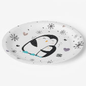 Assiettes En Carton Plaques en papier de pingouin d'hiver (Angle)
