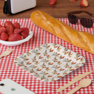 Assiettes En Carton Plaques en papier de poulet
