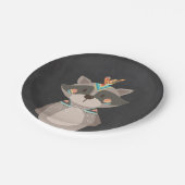 Assiettes En Carton Plaques en papier de Raccoon Tribal Wild one Woodl (Angle)