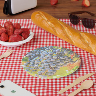 Assiettes En Carton Plaques en papier de raisins de vigne