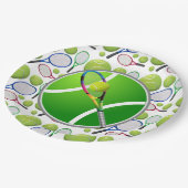 Assiettes En Carton Plaques en papier de tennis (Angle)