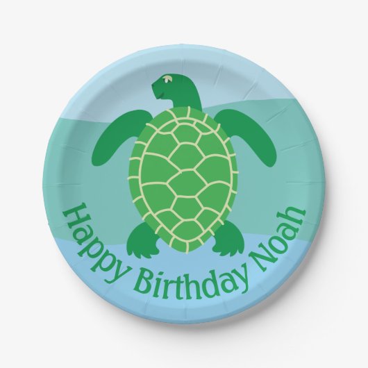 Assiettes En Carton Plaques en papier de tortue de mer (Devant)