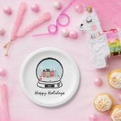 Assiettes En Carton Plaques en papier de vacances du Globe des neiges (Fête)