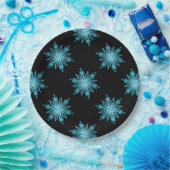 Assiettes En Carton Plaques en papier de vacances Ice Blue Snowflake (Fête)