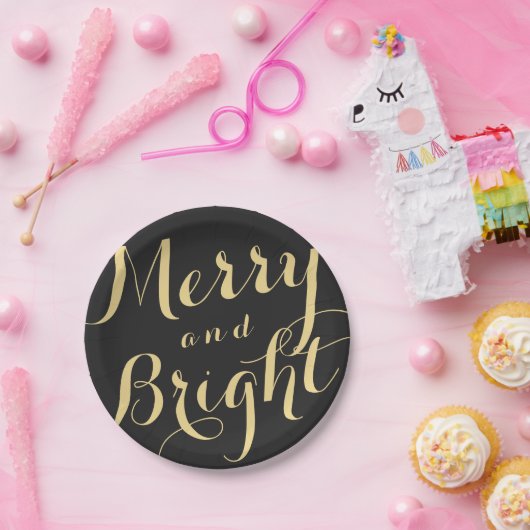 Assiettes En Carton Plaques en papier de vacances Joyeuses et brillant (Fête)