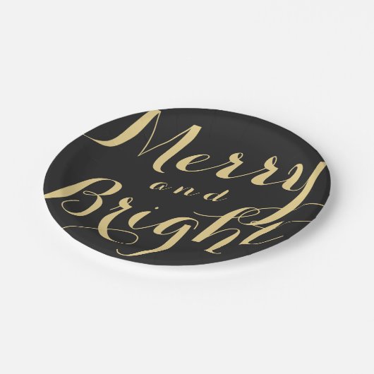 Assiettes En Carton Plaques en papier de vacances Joyeuses et brillant (Angle)