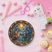 Assiettes En Carton Plaques en papier de verre de la crèche (Fête)