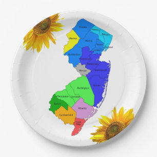 Assiettes En Carton Plaques en papier des comtés de Sunflower New Jer