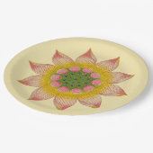 Assiettes En Carton Plaques en papier design Nénuphar chinois (Angle)