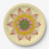 Assiettes En Carton Plaques en papier design Nénuphar chinois (Devant)