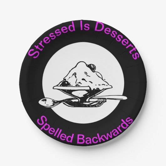 Assiettes En Carton Plaques en papier Desserts amusants gâteau d'anniv (Devant)