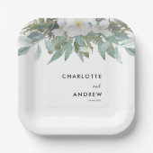 Assiettes En Carton Plaques en papier d'eucalyptus simples et élégante (Recto)