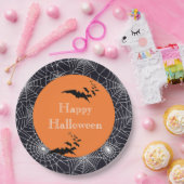 Assiettes En Carton Plaques en papier d'Halloween-Araignée Webs (Fête)
