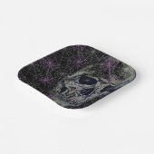 Assiettes En Carton Plaques en papier d'Halloween - Crâne (Angulaire)