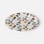 Assiettes En Carton Plaques en papier d'Halloween mignonnes (Angle)