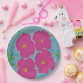 Assiettes En Carton Plaques en papier d'Hibiscus rose (Fête)