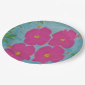 Assiettes En Carton Plaques en papier d'Hibiscus rose (Angle)