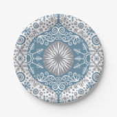 Assiettes En Carton Plaques en papier d'hiver pour ornement et neige (Devant)