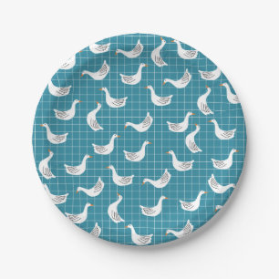 Assiettes En Carton Plaques en papier d'oie mignonne