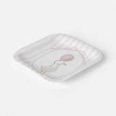 Assiettes En Carton Plaques en papier d'oie rose (Angulaire)