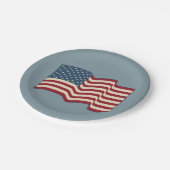 Assiettes En Carton Plaques en papier drapeau américain (Angle)