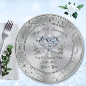 Assiettes En Carton Plaques en papier du 60e anniversaire Diamond pers