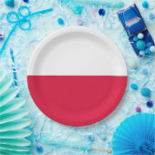 Assiettes En Carton Plaques en papier du drapeau polonais (Pologne) (Fête)